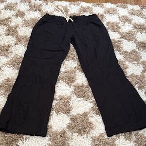 Roxy Black Smocked Waist Pants